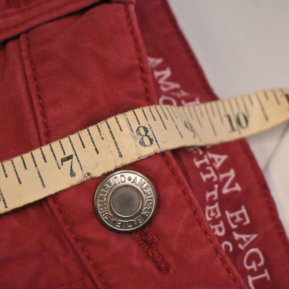 American Eagle Outfitters Womens 4 28x28 Red Super Stretch Jeggings Jeans - Picture 6 of 7